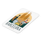 Barcelona Spain Skyline Photo Magnet Magneet (Linkerzijde)
