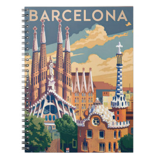 Barcelona Spain vintage Notitieboek