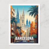 Barcelona Spanje Beroemde reisplekken Briefkaart (Voorkant)