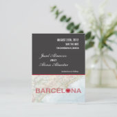 Barcelona Spanje Bewaar de datum aankondiging (Staand voorkant)