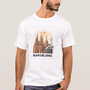 Barcelona Spanje bezienswaardigheden T-shirt