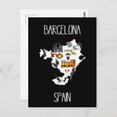 Barcelona, Spanje Briefkaart (Voorkant / Achterkant)