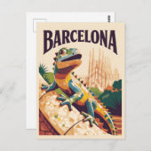 Barcelona Spanje Briefkaart (Voorkant / Achterkant)