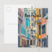 Barcelona Spanje Briefkaart (Voorkant / Achterkant)
