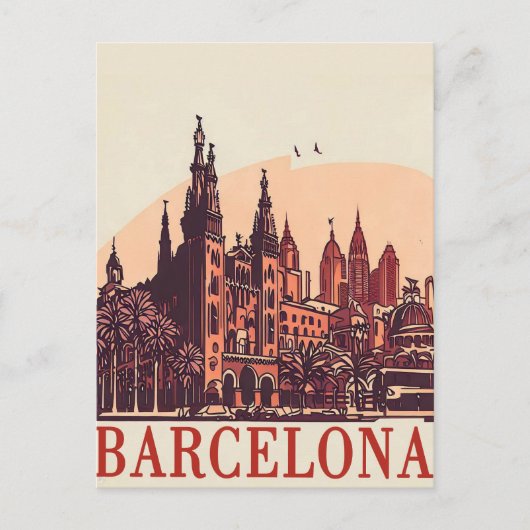  Barcelona Spanje Briefkaart (Voorkant)
