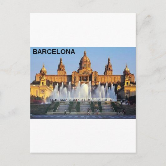 Barcelona Spanje Briefkaart (Voorkant)