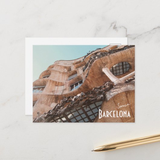 Barcelona, Spanje - Casa Batllo door Gaudi Briefkaart (Voorkant / Achterkant in situ)