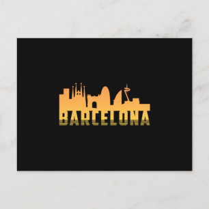 Barcelona Spanje City Skyline Cityscape Grappig ge Briefkaart