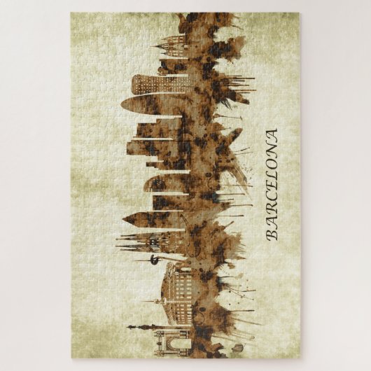 Barcelona Spanje Cityscape Legpuzzel (Verticaal)
