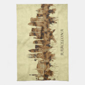 Barcelona Spanje Cityscape Theedoek (Verticaal)