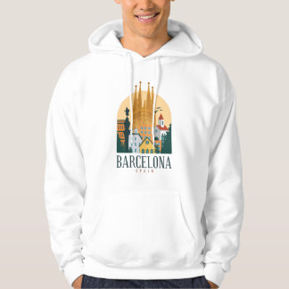 Barcelona Spanje Cute spaanse reiscadeau City Love Hoodie