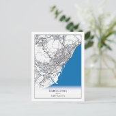 Barcelona Spanje: Eenvoudig minimumaantal ritten Briefkaart (Staand voorkant)