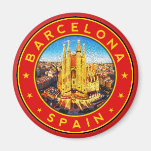 Barcelona, Spanje, Espana, poster, sticker, shirt Magneet