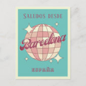 Barcelona Spanje España Retro  Briefkaart (Voorkant)