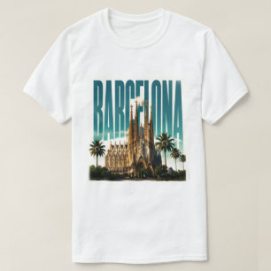 Barcelona Spanje Gaudi Middellandse Zeekust 🗺️ T-shirt