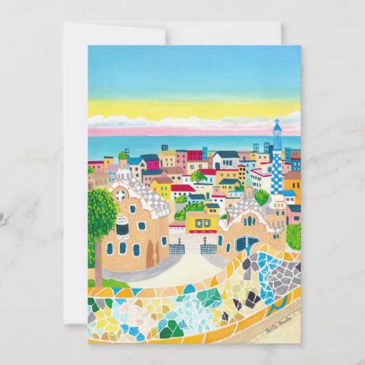 Barcelona Spanje Kaart (Voorkant)