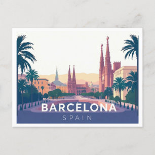 Barcelona Spanje Kathedraal van Barcelona Reizen Briefkaart