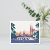 Barcelona Spanje Kathedraal van Barcelona Reizen Briefkaart (Staand voorkant)