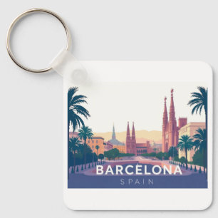 Barcelona Spanje Kathedraal van Barcelona Reizen Sleutelhanger