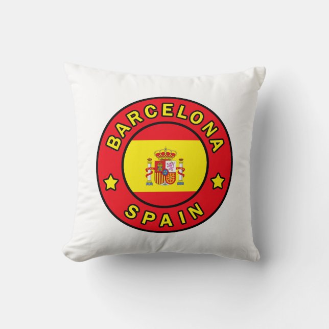 Barcelona Spanje Kussen (Voorkant)