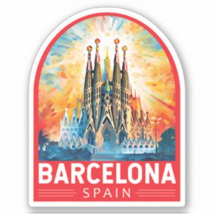Barcelona Spanje La Sagrada Familia Reiskunst Sticker