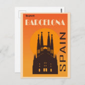  Barcelona Spanje La Sagrada Familia Reizen Briefkaart (Voorkant / Achterkant)