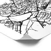 Barcelona Spanje Minimal Modern Street Map Poster (Hoek)