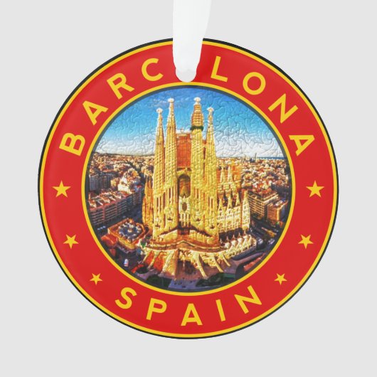 Barcelona Spanje Ornament (voorkant)