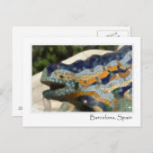 Barcelona Spanje Parc Guell Mosaic Lizard Briefkaart (Voorkant / Achterkant)