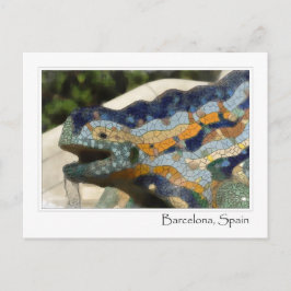 Barcelona Spanje Parc Guell Mosaic Lizard Briefkaart