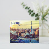 Barcelona, Spanje - Park Guell Briefkaart (Staand voorkant)