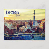 Barcelona, Spanje - Park Guell Briefkaart (Voorkant)