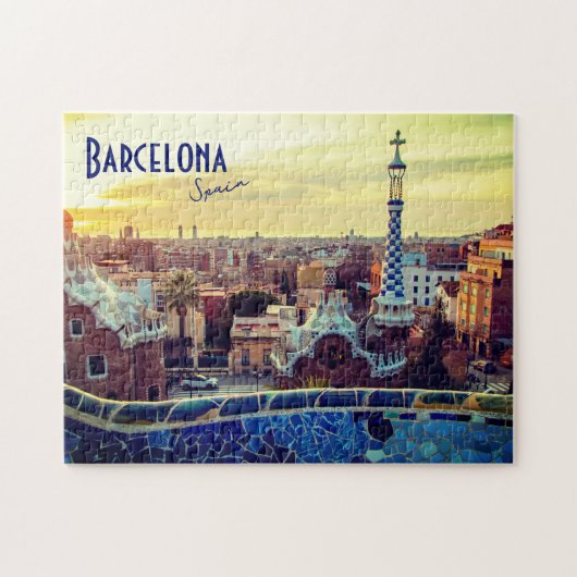 Barcelona, Spanje - Park Guell Legpuzzel (Horizontaal)