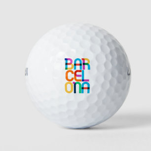 Barcelona Spanje Pop Art Letters Golfballen