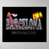 Barcelona Spanje Poster (Voorkant)