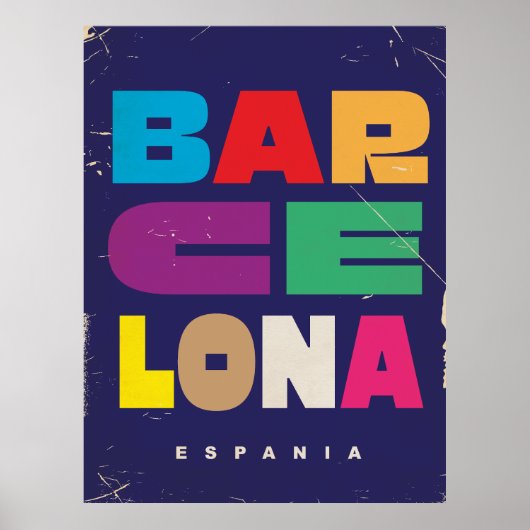 Barcelona Spanje Poster (Voorkant)