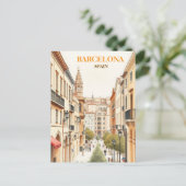 barcelona spanje reizen kunst Vintage Briefkaart (Staand voorkant)