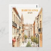 barcelona spanje reizen kunst Vintage Briefkaart (Voorkant / Achterkant)