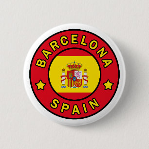 Barcelona Spanje Ronde Button 5,7 Cm