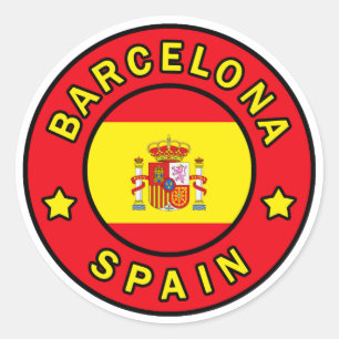 Barcelona Spanje Ronde Sticker