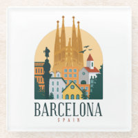 Barcelona Spanje Skyline Vintage