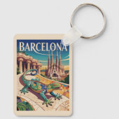 Barcelona Spanje Sleutelhanger (Achterkant)