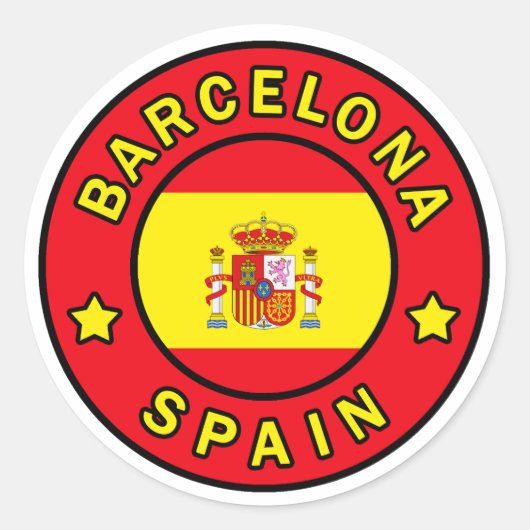 Barcelona Spanje Sticker (Voorkant)