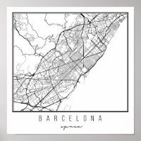 Barcelona Spanje Street Map