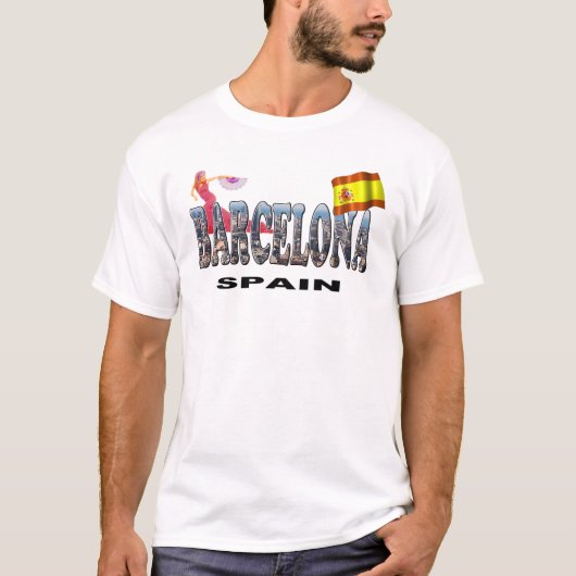 Barcelona Spanje T-shirt (Voorkant)