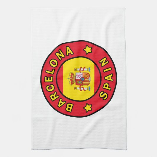 Barcelona Spanje Theedoek (Verticaal)