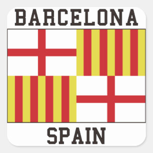 Barcelona Spanje Vierkante Sticker