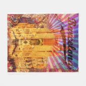 Barcelona, Spanje, Vintage poster Fleece Deken (Voorkant (Horizontaal))