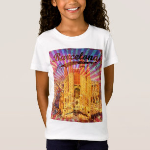 Barcelona, Spanje, Vintage poster T-shirt