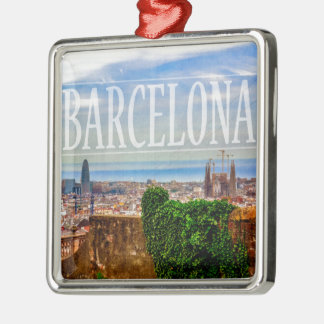 Barcelona-stad Metalen Ornament